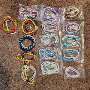 Colorful Beaded Key & Card Holder Set